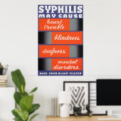 Syphilis kan Poster veroorzaken (Thuiskantoor)