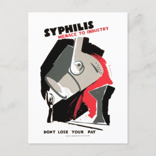 Syphilis ~ Menace naar de industrie Briefkaart