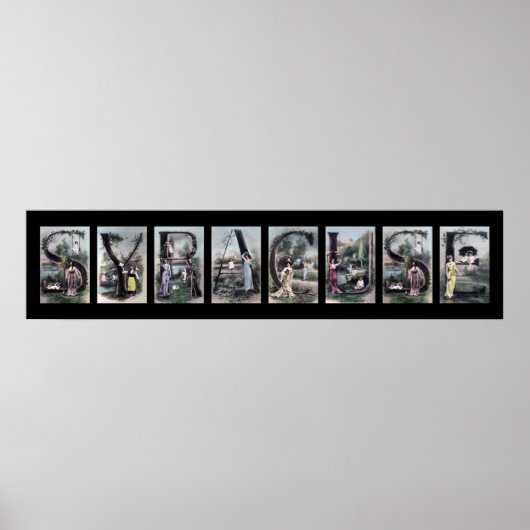 SYRACUSE  Alfabet Letter Name Art Poster (Voorkant)