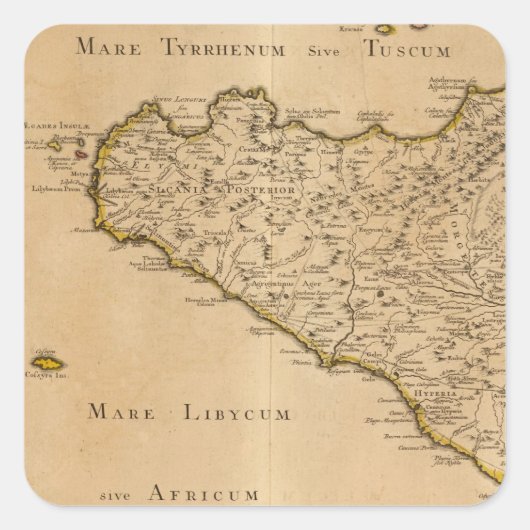 Syracuse en Italië Vierkante Sticker (Voorkant)