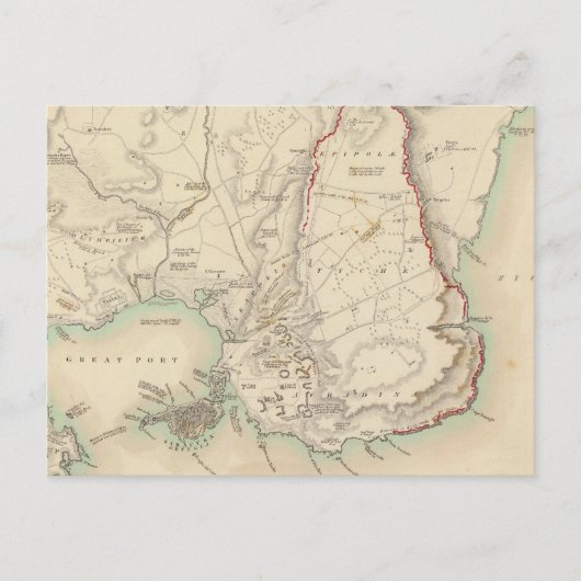 Syracuse en overblijvende overblijfselen van de vi briefkaart (Voorkant)