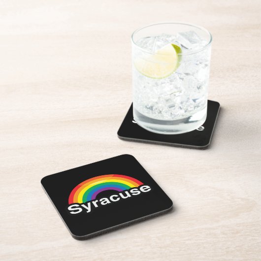 SYRACUSE LGBT PRIDE RAINBOW BIER ONDERZETTER (Rechterzijde)