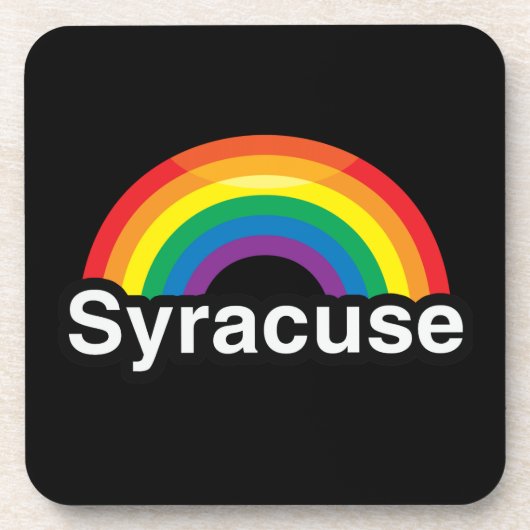 SYRACUSE LGBT PRIDE RAINBOW BIER ONDERZETTER (Voorkant)