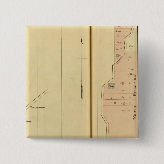 Syracuse met Carletonville Vierkante Button 5,1 Cm (Voorkant)