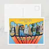 Syracuse, New York  Big Letters Briefkaart (Voorkant / Achterkant)