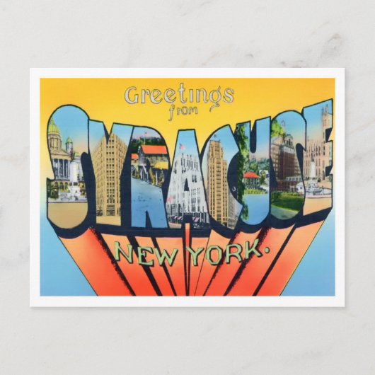 Syracuse, New York  Big Letters Briefkaart (Voorkant)