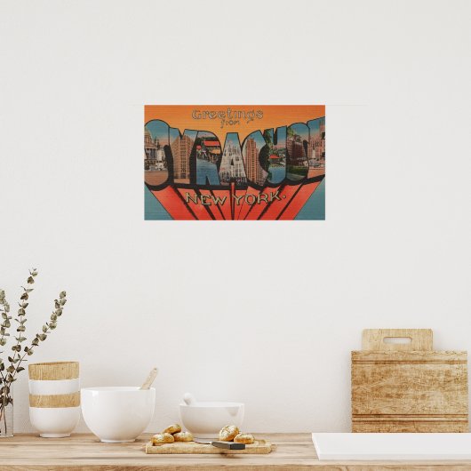 Syracuse, New York - grote letterscènes 2 Poster (Keuken)