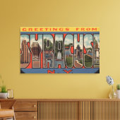 Syracuse, New York - grote letterscènes Canvas Afdruk (Insitu (Woonkamer))