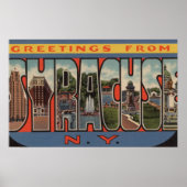 Syracuse, New York - grote letterscènes Poster (Voorkant)