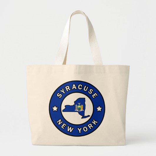 Syracuse New York Grote Tote Bag (Voorkant)