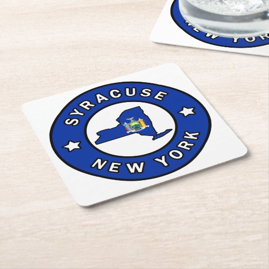 Syracuse New York Kartonnen Onderzetters (Schuin)