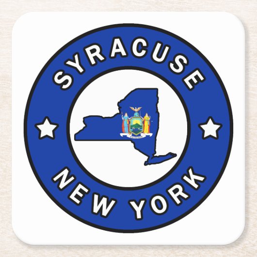 Syracuse New York Kartonnen Onderzetters (Voorkant)