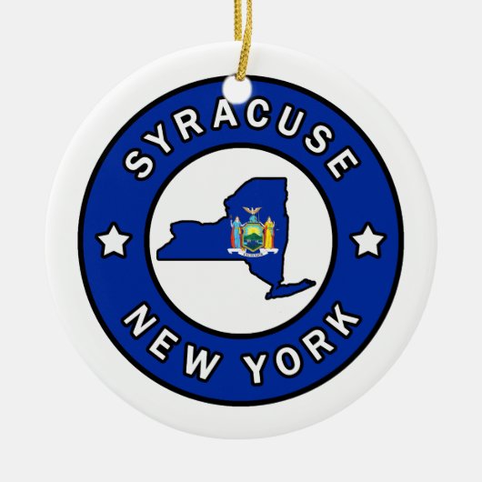 Syracuse New York Keramisch Ornament (Voorkant)