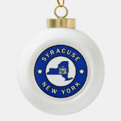 Syracuse New York Keramische Bal Ornament (Voorkant)