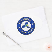 Syracuse New York Ovale Sticker (Envelop)