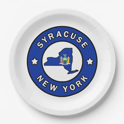 Syracuse New York Papieren Bordje (Voorkant)
