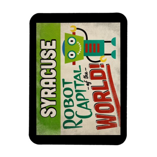 Syracuse New York Robot - Funny  Magneet (Verticaal)