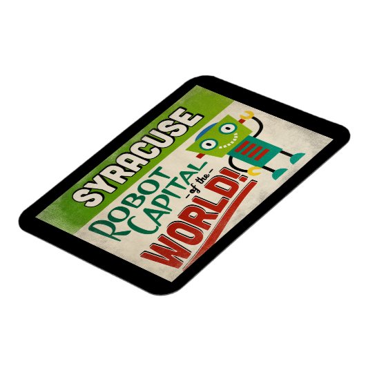 Syracuse New York Robot - Funny  Magneet (Linkerzijde)