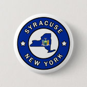 Syracuse New York Ronde Button 5,7 Cm (Voorkant)