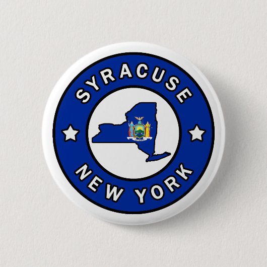 Syracuse New York Ronde Button 5,7 Cm (Voorkant)