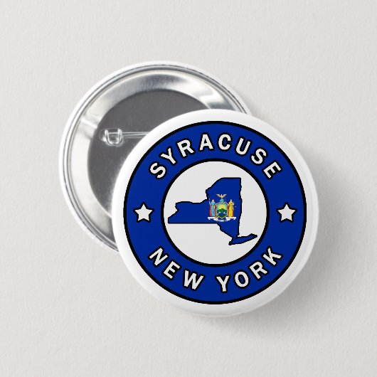 Syracuse New York Ronde Button 5,7 Cm (Voorkant /achterkant)