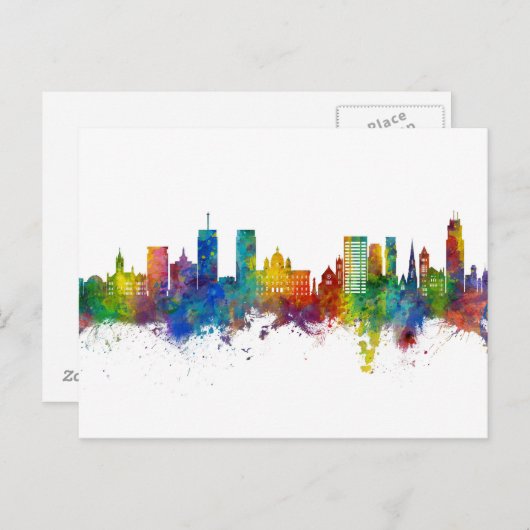 Syracuse New York Skyline Briefkaart (Voorkant / Achterkant)