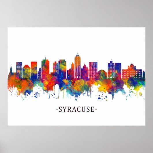 Syracuse New York Skyline Poster (Voorkant)