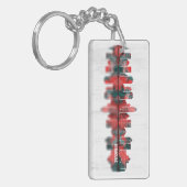 Syracuse New York Skyline Sleutelhanger (Voorkant Links)