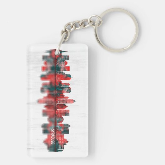 Syracuse New York Skyline Sleutelhanger (achterkant)