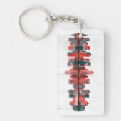 Syracuse New York Skyline Sleutelhanger (Voorkant)