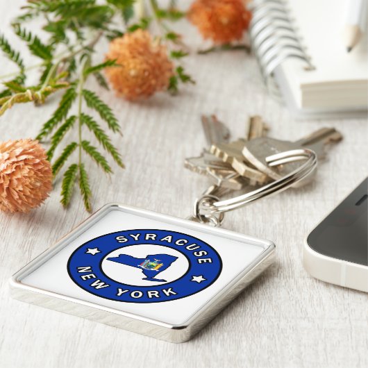 Syracuse New York Sleutelhanger (Zijkant)