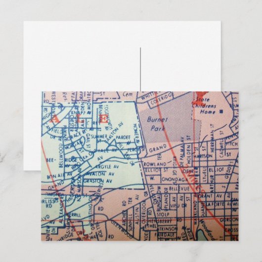 SYRACUSE, NY  Kaart Briefkaart (Voorkant / Achterkant)