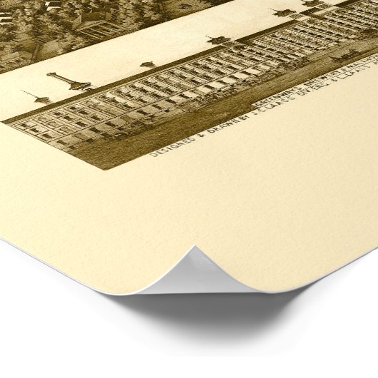 Syracuse, NY Panoramic Map - 1868 Poster (Hoek)