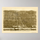 Syracuse, NY Panoramic Map - 1868 Poster (Voorkant)