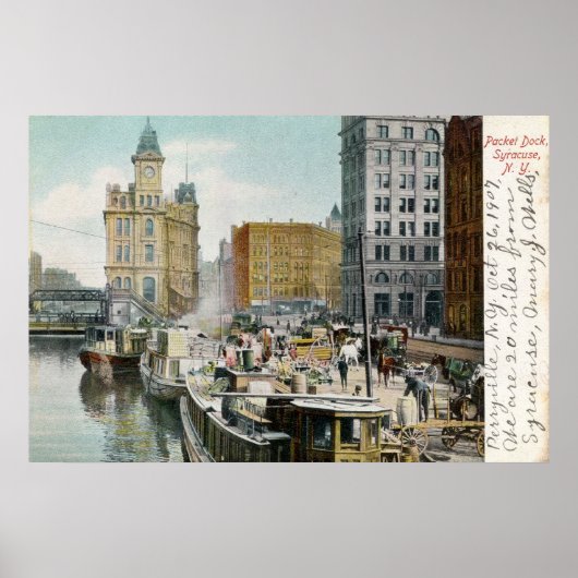 Syracuse, Packet Dock, 1905  Poster (Voorkant)