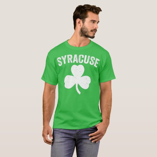 Syracuse St Patricks Day Parade Irish Shamrock T-shirt (Voorkant volledig)