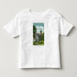 Syracuse U Campus-Uitzicht met Crouse College Kinder Shirts