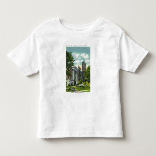 Syracuse U Campus-Uitzicht met Crouse College Kinder Shirts (Voorkant)