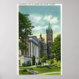 Syracuse U Campus-Uitzicht met Crouse College Poster