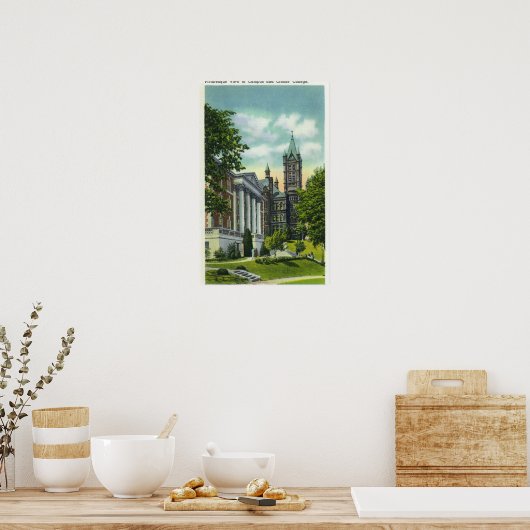 Syracuse U Campus-Uitzicht met Crouse College Poster (Keuken)