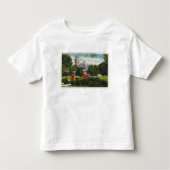 Syracuse U Campus Uitzicht met Lyman Hall Kinder Shirts (Voorkant)