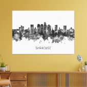 Syracuse USA Skyline BW Canvas Afdruk (Insitu (Woonkamer))