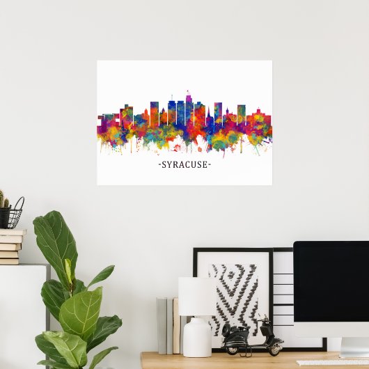 Syracuse USA Skyline Poster (Thuiskantoor)