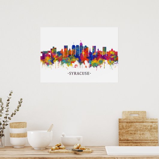 Syracuse USA Skyline Poster (Keuken)