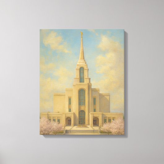 Syracuse Utah Temple Painting™ LDS Muurschildering Canvas Afdruk (Voorkant)