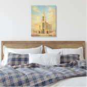 Syracuse Utah Temple Painting™ LDS Muurschildering Canvas Afdruk (Insitu (Slaapkamer))