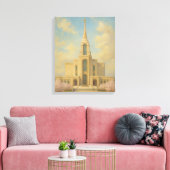Syracuse Utah Temple Painting™ LDS Muurschildering Canvas Afdruk (Insitu (Woonkamer))