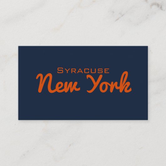 Syracuse, Visitekaartje van New York (Voorkant)