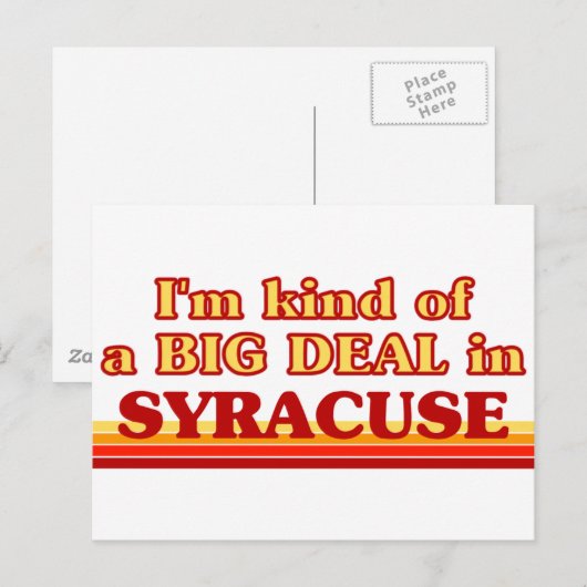 SYRACUSEaI is een soort GROTE DEAL in Syracuse Briefkaart (Voorkant / Achterkant)