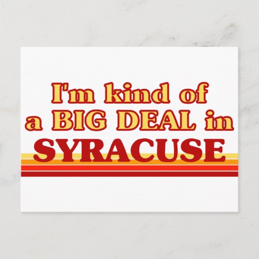 SYRACUSEaI is een soort GROTE DEAL in Syracuse Briefkaart (Voorkant)